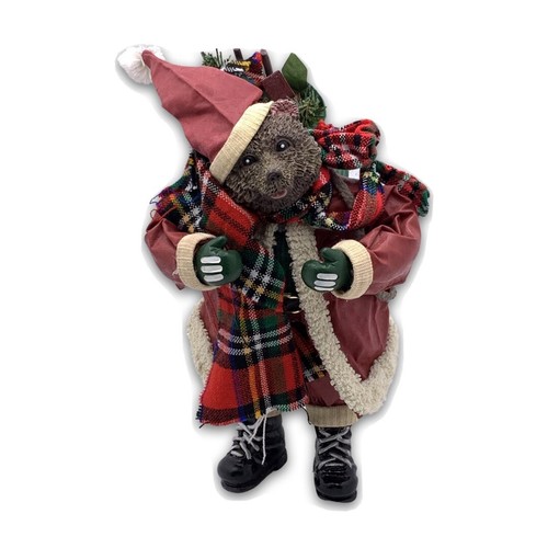 Bear santa claus carrying - santa, toy